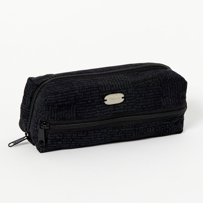 Multi-Purpose Pouch-Newsprint Black-Closed