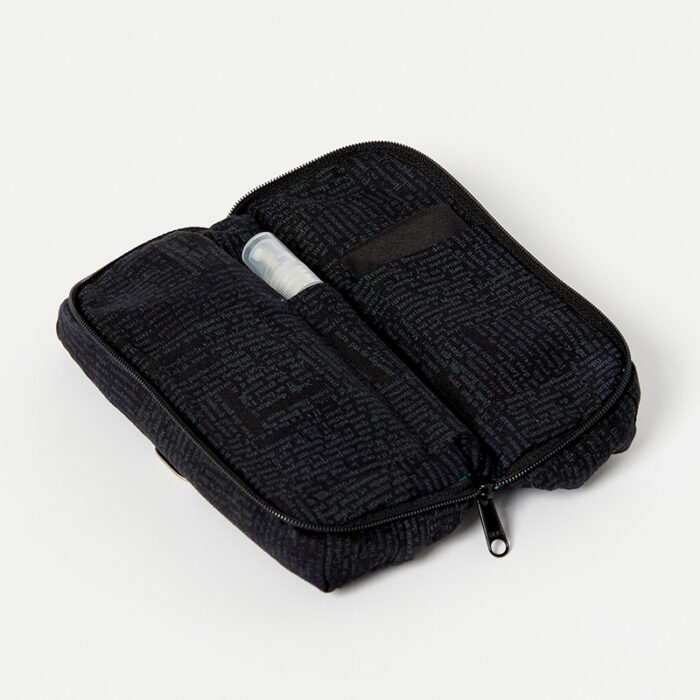 Multi-Purpose Pouch-Newsprint Black-Open